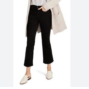 Madewell Cali High Waist Crop Demi Boot Jeans in Black Carbondale Wash Size 28